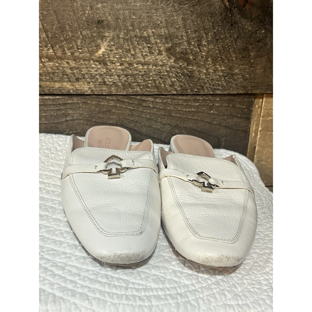 White Colada leather mules Kate Spade Flats Size 6.5 B